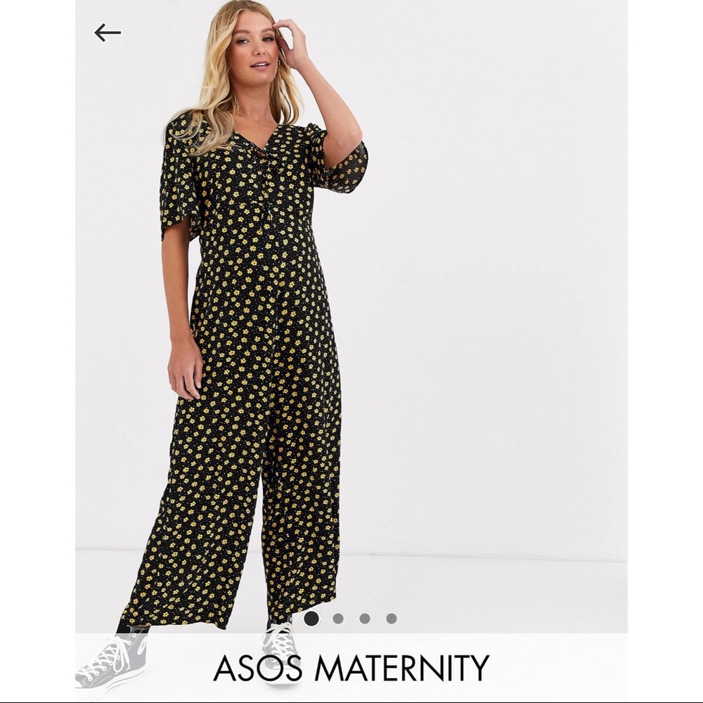ASOS Maternity Jumpsuit with Double Tie Front